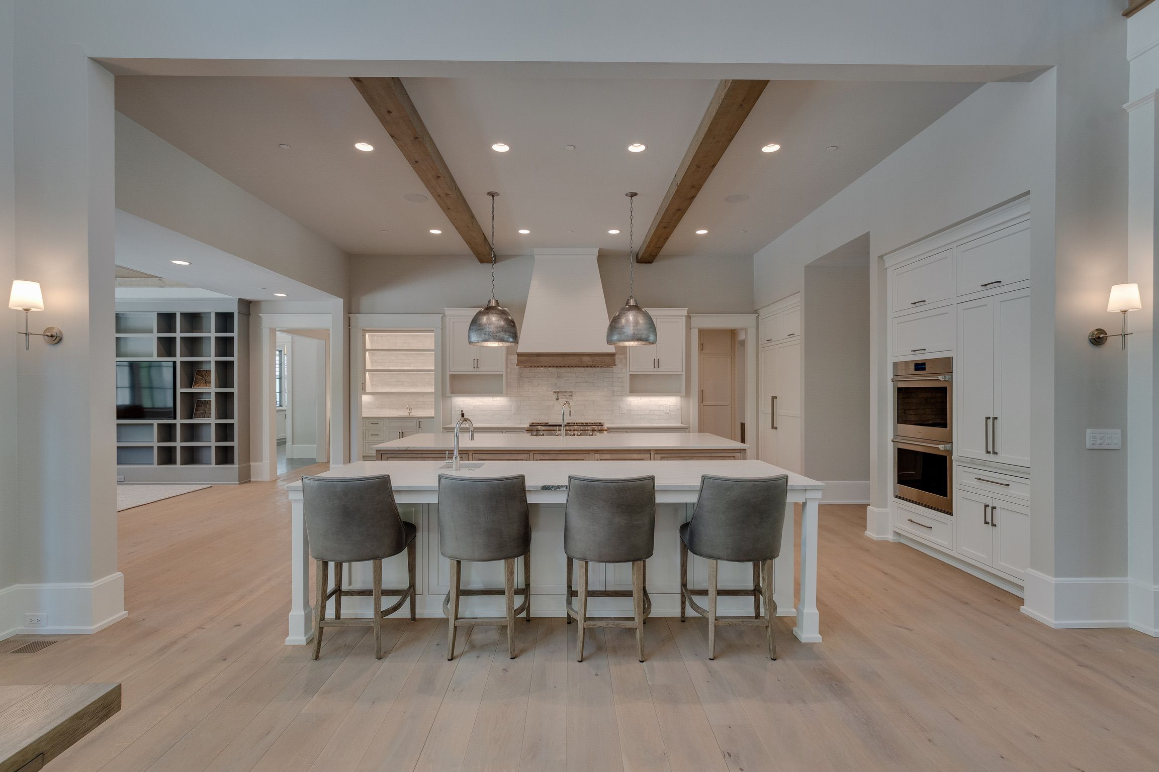 Kitchen of a modern farmhouse luxury custom home built by a builder in Franklin, TN